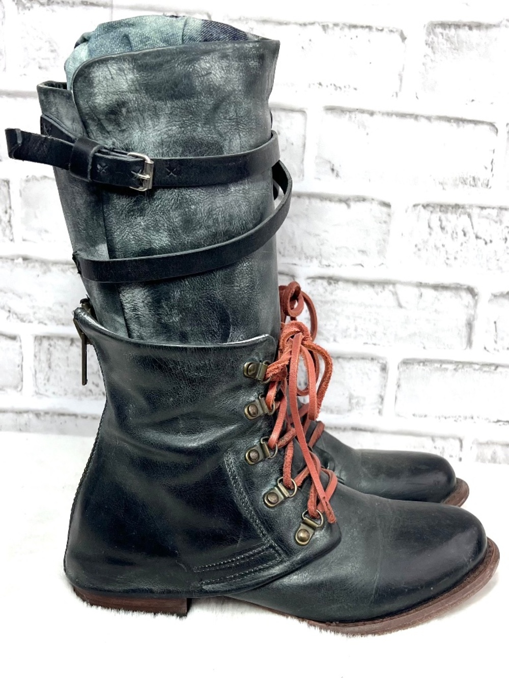 🦅|•FREEBIRD BY STEVEN•| Unique 'Ravi' Leather Boots Size 8